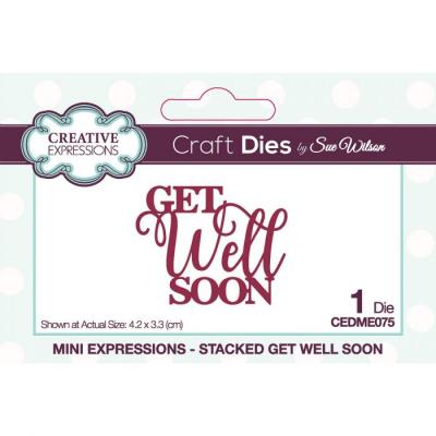 Creative Expressions Mini Expressions Craft Die Stacked - Get Well Soon